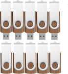 Tatmohik 4 gb usb m&auml;lupulk puidust 10 tk pakis puidust usb m&auml;lupulk 4gb 10 tk pakis pendrive usb 2.0 metallist p&ouml;&ouml;ratav klamber kiire v&auml;lkm&auml;lu (p&auml;hkelpuu)