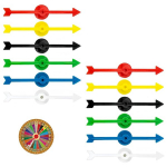 Euykqnoi 12 noolem&auml;ngu osuti spinneri komplekt, 10 cm plastikust nool, lauam&auml;ngu spinner, plastikust noolte komplekt m&auml;ngude ja &otilde;petamise jaoks, vikerkaare spinner, &otilde;nneratas