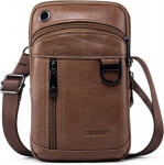 Edimray mobiiltelefoni &uuml;mbris riputamiseks, meeste nahast v&ouml;&ouml;kott, v&auml;ike meeste mobiiltelefoni &otilde;lakott, 7-tolline ehtsast nahast vintage &otilde;lakotid, v&ouml;&ouml;kott, stiil A: kohviv&auml;rvi, kaasaegne