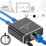 Etherneti jagaja 1 kuni 2, 1000 Mbps Lan-l&uuml;liti 2 pordiga, v&otilde;rgul&uuml;liti Usb-toitekaabliga, Lan-jagaja arvutile, ruuterile, digiboksile, digitaalteleviisorile