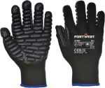 Portwest A790bkrm vibratsioonivastased kindad, tavalised, suurus: medium, mustad
