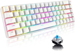 60% mehaaniline m&auml;nguriklaviatuur type c juhtmega 68 klahviga usb klaviatuur led taustavalgustusega 18 chroma rgb taustavalgustust, t&auml;ielik anti-ghosting (valged/sinised l&uuml;litid)