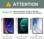 Iveoppe klaviatuur Samsung Galaxy Tab S9fe/s10fe 10.9 tolli jaoks, &uuml;mbrisklaviatuur Galaxy Tab S9/s10fe 2025, magnetiline valgustus Qwertz klaviatuuriga Samsung S10fe/s9fe/s9 10.9 tolli jaoks 2025, tumeroheline