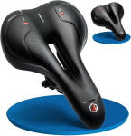 Toptrek jalgratta sadul, mugav pehme m&auml;luvaht ergonoomiline l&ouml;&ouml;ke neelav hingav jalgratta sadul meestele naistele, must