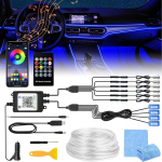 Rgb Led-auto sisevalgustus 6 m, juhitav rakenduse ja kaugjuhtimispuldiga