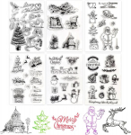 Silikoon tempel J&otilde;ulud Saksa 6 lehte L&auml;bipaistvad templid J&otilde;ulud Talv H&auml;id j&otilde;ule Templite komplekt J&otilde;ulude silikoontempel kaartidele Diy Bullet Journal Scrapbooking Fotoalbum