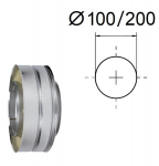 T-otsaga adapter &bdquo;+&ldquo;. D-100/200 mm.