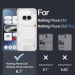 Jetech &uuml;mbris nothing phone 2a / 2a plus telefonile, mitte kunagi kollaseks muutuv mobiiltelefoni &uuml;mbris, p&otilde;rutuskindel, kaitse&uuml;mbris, kriimustuskindel, l&auml;bipaistev tagak&uuml;lg (l&auml;bipaistev)