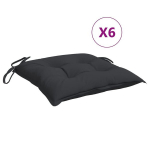 istmepadjad euroalusele 6 tk, must, 50x50x7 cm, oxford kangas CFE7885769