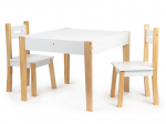 Laud kahe tooliga, lastem&ouml;&ouml;bli komplekt ECOTOYS