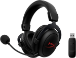 Hyperx Cloud Core juhtmevabad m&auml;nguri peakomplekt Pc jaoks, Dtsheadphone: Xspatialaudio, m&auml;luvaht k&otilde;rvapadjad, vastupidav alumiiniumraam, must juhtmevaba Wi-fi