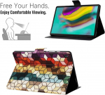 Lspcasa &uuml;mbris Samsung Galaxy Tab S5e 10.5 tolli (sm-t725/t720) jaoks, Pu nahast rahakoti kaardihoidja Samsung Galaxy Tab S5e tahvelarvuti &uuml;mbris, magnetiline v&auml;rviline teemant