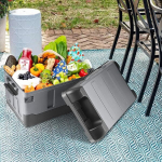 Auto pakiruumi organiseerija, kokkupandav auto pakiruumi kott, plastist hoiukast reisimiseks, kalastamiseks, matkamiseks, 47 x 29 x 29 cm (matt must)