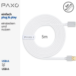 5 m nailonist Usb pikendusjuhe valge, A-a Usb pikenduskaabel elegantsete alumiiniumist pistikutega, nailonist &uuml;mbris ja kaablirihm