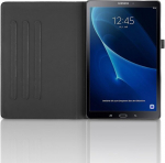 Tedtikjt &uuml;mbris samsung galaxy tab a 10.1 tolli 2016 sm-t580 / t585 tahvelarvutile kaitse&uuml;mbris pu nahk 360&deg; p&ouml;&ouml;rlev alus klappkate samsung tab a 10.1 tolli 2016 kaitse&uuml;mbrisele must puu