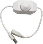 Usb led nupu dimmer dc 5v riba heleduse reguleerimise l&uuml;liti kontrolleri pistik 5050 3528 2835 5 voldise led riba jaoks (valge)