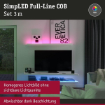 Paulmann 78864 Simpled Led riba Full-line Cob komplekt 3 m 22 W 990 lm 840led/m Rgb 24va dimmerdatav valge metall