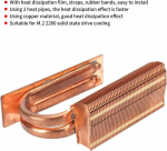 M.2 2280 ssd rocket heatsink, t&auml;iskupfer kahekordse heatpipe ssd jahuti diy pcie nvme sata 2280 ssd heatsink koos termopadjaga