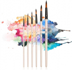 Pintslikomplekt, professionaalne pintslikomplekt, nailonist akr&uuml;&uuml;lpintsel, 6 t&uuml;kki, kunstniku pintsel, &uuml;mmargune v&auml;rvimispintsel, akr&uuml;&uuml;lv&auml;rvi pintsel, mikrodetail, akvarellipintsel akr&uuml;&uuml;lile, akvarellile, &otilde;limaalile