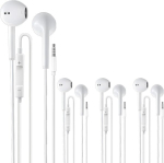 Srlwmyi juhtmega k&otilde;rvaklapid 3,5 mm mikrofoniga ja helitugevuse reguleerimisega 4 tk Kaabelk&otilde;rvaklapid mobiiltelefonidele Mp3-m&auml;ngija &uuml;hendus Suurep&auml;rane helikvaliteet Ergonoomiline disain