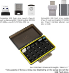 Jjc Mini Usb m&auml;lupulkade hoiukarp 24 x Sdcz430 Sdcz33 Mini Usb m&auml;lupulkadele Samsung Netac Pny Hp Kingston - Usb m&auml;lupulkade karbi hoidik Mini