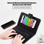 Vbestlife nutitelefoni juhtmevaba bluetooth klaviatuuri &uuml;mbris koos alusega, universaalne 4,5&ndash;6,8 tollistele mobiiltelefonidele, ios/android/windows jaoks (must)