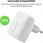 Belkin 20w usb-c power delivery kiirlaadija, usb-laadija, sertifitseeritud usb-c pd 3.1 pps, kompaktne formaat iphone 16, iphone 15, plus, pro, pro max, ipad, samsung galaxy, pixel jaoks