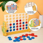 Fiyuer 4 win dinosaurs, dino four wins wood, 4 in a row vertical board game, strateegiam&auml;ng 2 m&auml;ngijale, harivad m&auml;nguasjad lastele