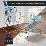 Serenelife arkaadm&auml;ng korvpall, kokkupandav &uuml;he-/kahekordne korvpallikorv, elektrooniline punktin&auml;idik, vastupidav konstruktsioon, sise-/v&auml;lisspordim&auml;ng lastele, peredele ja korvpallif&auml;nnidele
