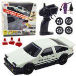 Drift Sports Car Vahetatavate Rataste ja Puldiga RC 4WD, Valge