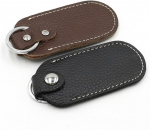 Yurosiay mustast nahast usb-m&auml;lupulga kaitse&uuml;mbris, ehtsast nahast usb-m&auml;lukarp, kaitse, auto v&otilde;tme usb-m&auml;lupulga &uuml;mbris metallist v&otilde;tmer&otilde;ngaga, usb-m&auml;lupulga kaitsekott, mini rahakott meestele, 4 x 9 cm