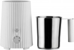 Alessi Pliss&eacute; Mdl13w multifunktsionaalne induktsioonpiimavahustaja termoplastilisest vaigust kann 18/10 roostevaba teras Euroopa pistik 600w 35cl valge