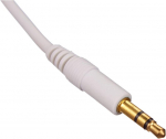 Adaptare 10025 audiokaabel 3,5 mm pistik 3,5 mm pistikule, kullatud kontaktid, ultraslim, 2,0 m, valge