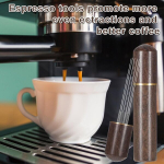 2 x wdt t&ouml;&ouml;riist kohvitarvikud 6 peent n&otilde;ela espresso kohvisegamispulk espresso jaotust&ouml;&ouml;riist tamper espresso n&otilde;el kohvisegamispulk puidust k&auml;epideme ja alusega kodu k&ouml;&ouml;gi kohvikule