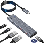 Aceele Usb 3.2 Gen 2 hub 2 Usb-a ja 2 Usb-c pordiga, Usb 3.2 andmehub Pd 100 cm kaabliga, sobib s&uuml;learvutitele, lauaarvutitele, Xboxile ja Macile jne