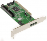 Pci kontrollerkaart 3 porti Sata, 1 port Ide Raid 0, Raid 1, Raid 0+1, Jbod