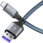 Sonero&reg; Usb-c kuni Usb-a laadimiskaabel, mobiiltelefoni laadimiskaabel, kiirlaadimiskaabel Usb C, Usb kaabel Type C, Usb 2.0, 5v/5a, hall/sinine, 2,00 m