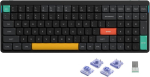 Nuphy Air96 V2 mehaaniline juhtmevaba klaviatuur madala profiiliga, 100 klahviga rgb hot-swap klaviatuur toetab 2.4ghz wireless/bluetooth/usb-c pc/laptop/windows/mac jaoks - black gateron wisteria switch