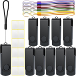 USB pulk Uflatek 64gb usb m&auml;lupulgad usb 3.0 m&auml;lupulk 10 tk 64gb m&auml;lupulk must v&auml;lkm&auml;lu p&ouml;&ouml;ratav usb v&auml;lkm&auml;lu metallist p&ouml;idlapulk v&auml;line andmepulk koos kaelapaelaga