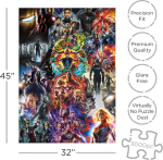 Aquarius Marvel Avengers kollaaž (3000 t&uuml;kiga pusle) - peegeldusvaba - t&auml;pne sobivus - ametlikult litsentsitud Marveli tooted ja kollektsioneerimisesemed - 81 x 114 cm
