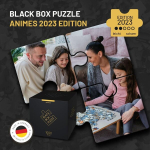 Black Box pusle 1000 t&uuml;kki, Blackbox pusle &uuml;llatusmotelliga ilma &scaron;abloonita, v&otilde;imatu pusle raske t&auml;iskasvanutele ja lastele alates 14. eluaastast, Puzzle Box anime 2023. aasta v&auml;ljaanne
