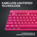 Logitech G Pro X Tkl Lightspeed Juhtmevaba M&auml;nguriklaviatuur, &Uuml;limobiilne Disain ilma Numbrilise Klaviatuurita, Lightsync Rgb, Pbt Klahvikatted, Taktilised L&uuml;litid (gx Brown), Qwertz Saksa, Pc - Magenta