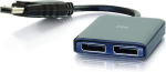 C2g Displayport&trade; 1.2 kuni kahe Displayport&trade; Mst jaoturini 4k topeltmonitori Mst jaotur, mini Dp Multi-stream Transport (mst), must, 84291