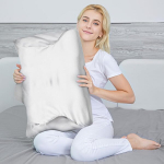Homca satiinist padjakate memory foam padjale 60 x 40 cm, sarnane siidile, sile ja pehme n&auml;htamatu lukuga, pehme padjakate magamispadjale, hall