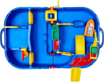 Aquaplay - Lockbox 8700001516 veetranspordikomplekt 27 osaga, m&auml;ngukomplekt koos j&otilde;ehobu Wilma, amfiibiauto ja konteinerlaevaga, lastele alates 3. eluaastast, sinine