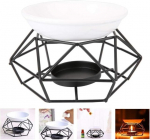 Aroomilamp, l&otilde;hnastatud majatee k&uuml;&uuml;nlaalus geomeetriline rauast keraamiline eeterlike &otilde;lide aroomip&otilde;leti eeterlike &otilde;lide p&otilde;leti k&uuml;&uuml;nlajalg kodu kontori kaunistamiseks