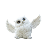 Owl spreading its wings - vaikfiguur (valge)