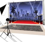 Yongfoto 2.2 x 1.5 m vin&uuml;&uuml;lfoto taust Hollywoodi punase vaiba fotograafia taust fotosessioonideks, portreefotodeks, pidudeks, lastele, pulmafotostuudio rekvisiidid