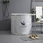 Schw&auml;nlein&reg; kokkupandav j&auml;&auml;vann, 70 x 65 cm, kaasaskantav kr&uuml;oteraapiaks ja spordi k&uuml;lmh&auml;&auml;lestuseks, isoleeritud j&auml;&auml;konteiner sise- ja v&auml;listingimustes kasutamiseks (valge)