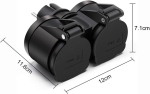 Ravphics Kahekordne pistik pistikupesa adapterile, pistikupesa adapter mitme pistikupesaga must, sobib kasutamiseks v&auml;litingimustes Schuko pistik 16a/250v/max 3680w